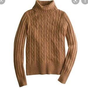 J. Crew Cambridge Cable Turtleneck wool angora rabbit hair cashmere Sweater